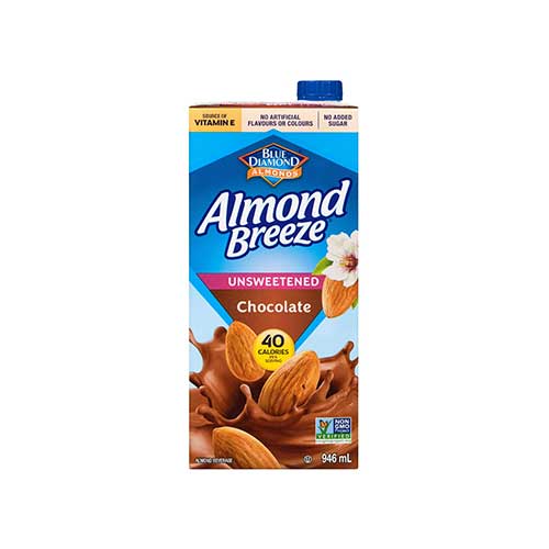 Almond Milk, Almond Breeze, Chocolate – Unsweetened