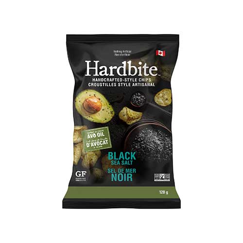 Hardbite Potato Chips with Avocado Oil – Black Sea Salt