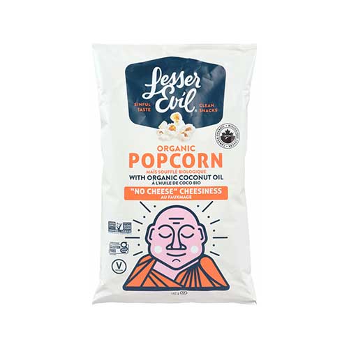 LesserEvil Organic Popcorn – “No Cheese” Cheesiness