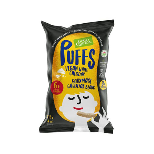 Gogo Quinoa Organic Puffs – Vegan White Cheddar