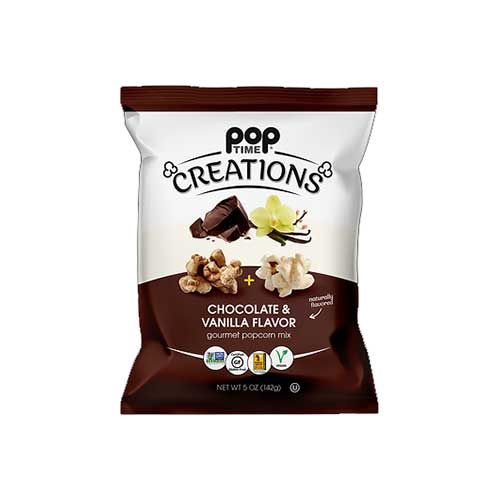 Poptime Creations Gourmet Popcorn - Chocolate & Vanilla