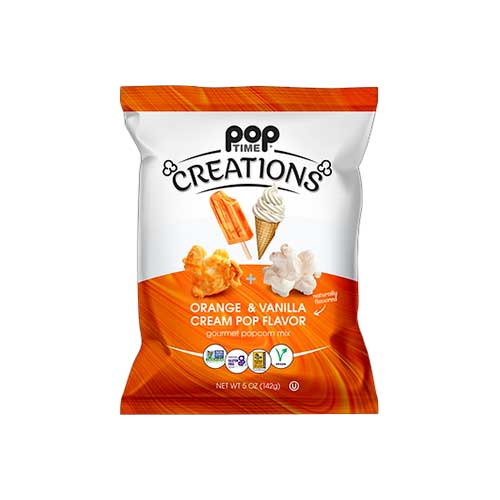 Poptime Creations Gourmet Popcorn - Orange & Vanilla Cream Pop