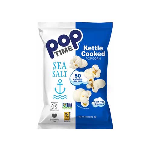 Poptime Kettle Cooked Popcorn - Sea Salt