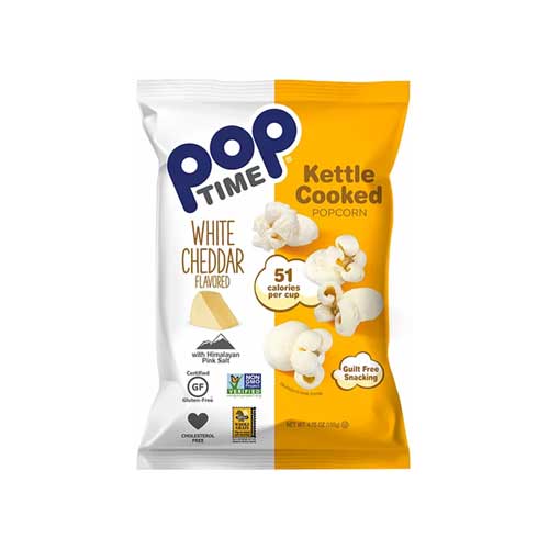 Poptime Kettle Cooked Popcorn - White Cheddar