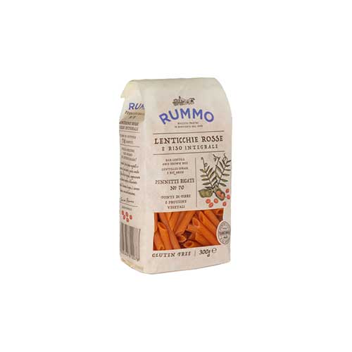 Rummo Pennette Rigate n°70 - red lentil & brown rice