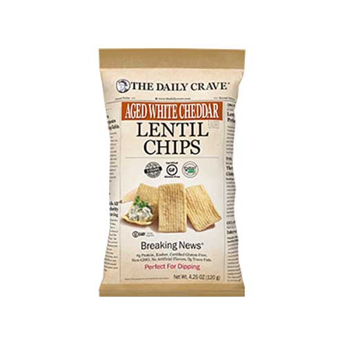 The Daily Crave Lentil Chips - Aged White Cheddar