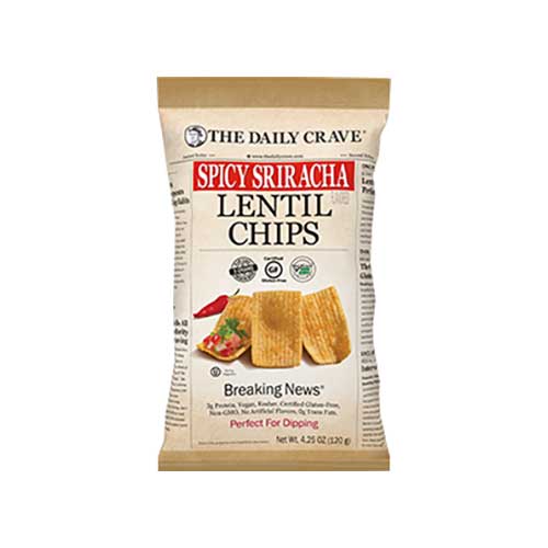 The Daily Crave Lentil Chips - Spicy Sriracha