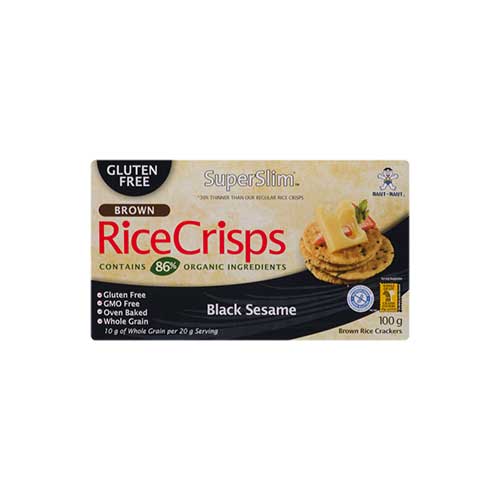 Hot-Kid SuperSlim Brown Rice Crisps - Black Sesame