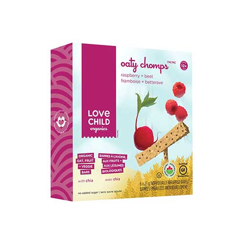Love Child Oaty Chomps - Organic Bars - Raspberry & Beet