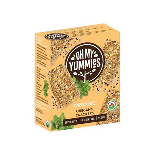 Oh My Yummies Superseed Crackers - Oregano