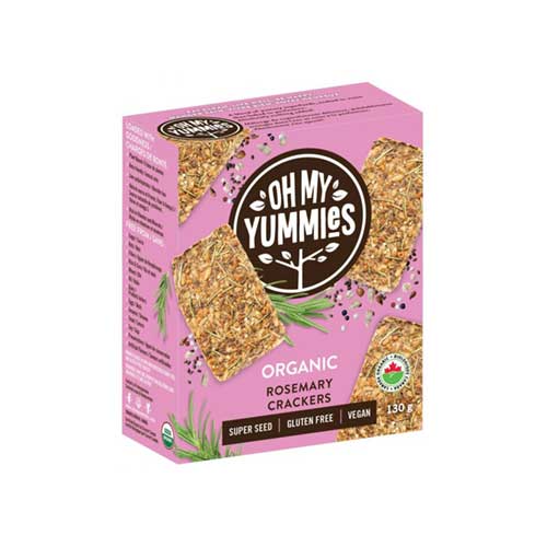 Oh My Yummies Superseed Crackers - Rosemary
