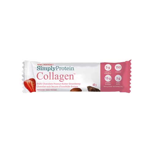 SimplyProtein Collagen Bar – Dark Chocolate Peanut Butter Strawberry
