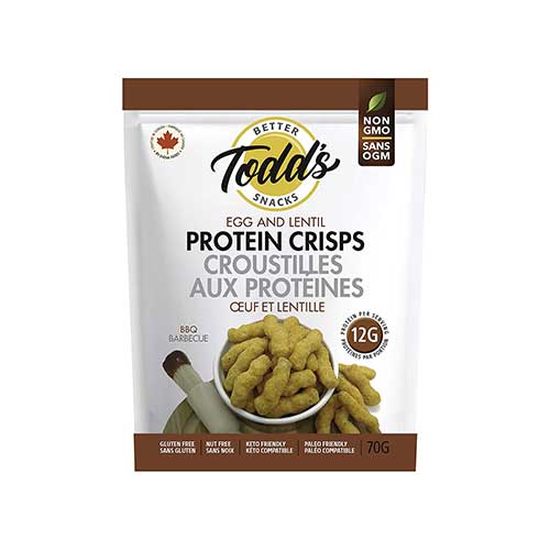 Todd's Better Snacks Egg & Lentil Protein Crisps - BBQ