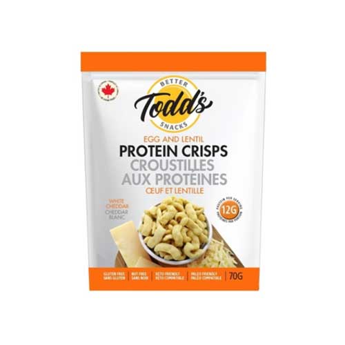 Todd's Better Snacks Egg & Lentil Protein Crisps - White Cheddar
