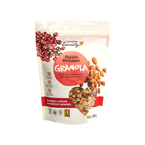 Grandma Emily Organic Granola – Cranberry Almond