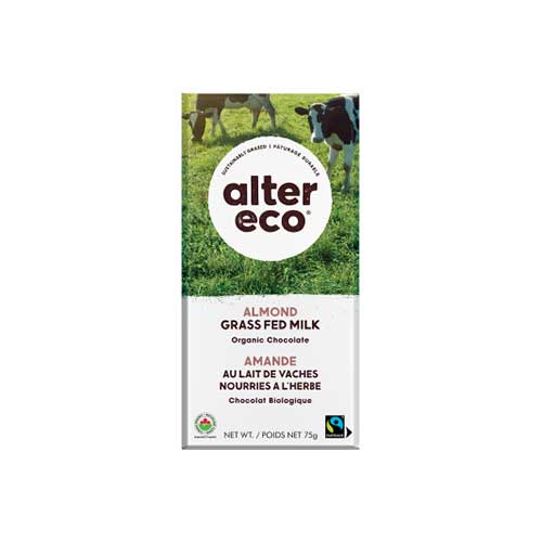 Alter Eco Organic Chocolate – Almond Grass Fed Milk 46%