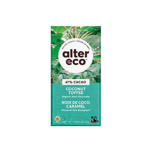 Alter Eco Organic Chocolate – Coconut Toffee 47%