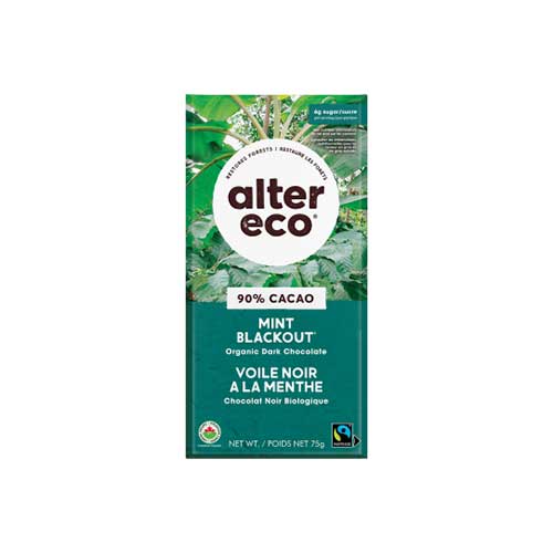 Alter Eco Organic Chocolate – Mint Blackout 90%
