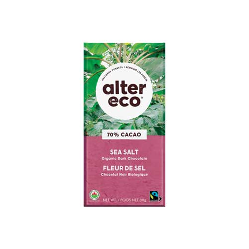Alter Eco Organic Chocolate – Sea Salt 70%