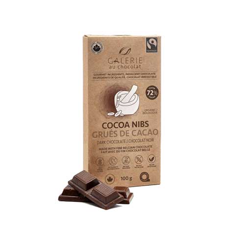Galerie au Chocolat Dark Chocolate - Cocoa Nibs 72%