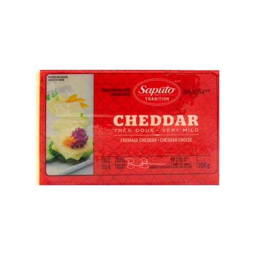 Saputo Block Cheese – Very Mild White Cheddar 300g