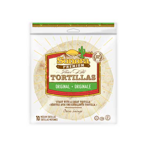 Sonora Flour Tortillas – Original – Medium 8″