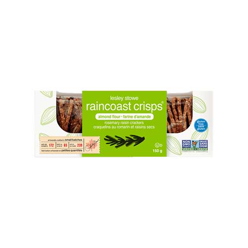 Lesley Stowe Almond Flour Raincoast Crisps – Rosemary Raisin Crackers